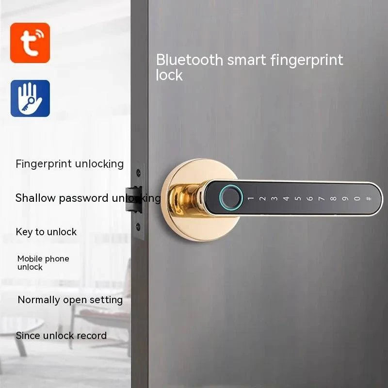 Fingerprint smart lock for effortless unlocking and enhanced security without punching in codes.