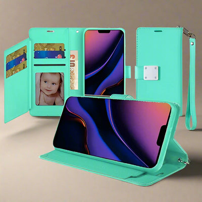 iPhone 11 PRO Wristlet Magnetic Wallet Cards Case.