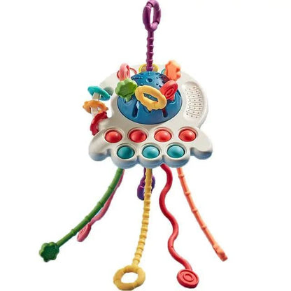 A collection of baby toys designed to enhance sensory development in infants and toddlers.