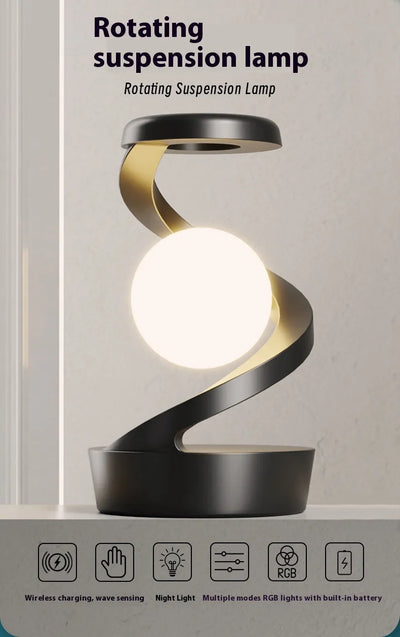 Swivel Moonlight with Charging Hub for Home Decor.