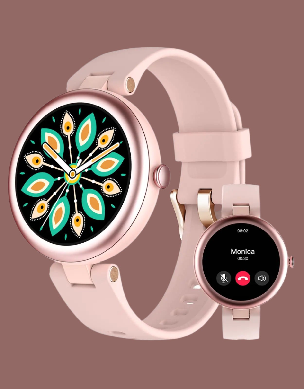 SHANG WING Women's Smart Watch - Slim Round Fitness Tracker with Heart Rate & Blood Oxygen Monitor, Waterproof, Compatible with iPhone/Android.