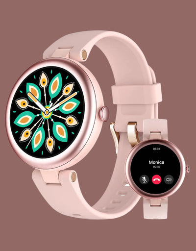 SHANG WING Women's Smart Watch - Slim Round Fitness Tracker with Heart Rate & Blood Oxygen Monitor, Waterproof, Compatible with iPhone/Android.
