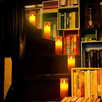 Illuminate your space with flameless candles for a safe and elegant ambiance.