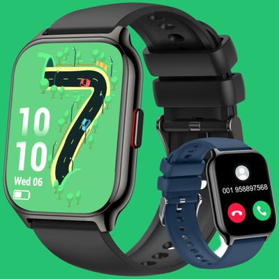 Smart Watch for Women Men(Dial/Answer Calls) 2.0" Fitness Tracker Watch with Heart Rate/Blood Pressure/Blood Oxygen Monitor for Android iOS.