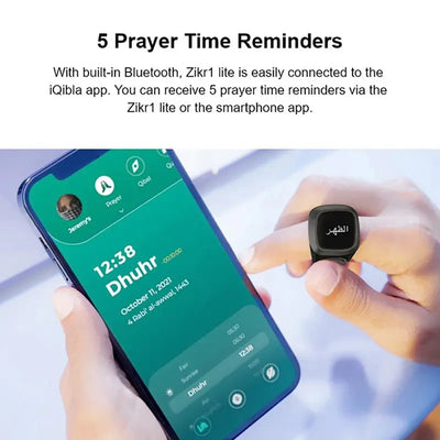 Bluetooth Tasbih with Smart Tracking for real-time dhikr recitations and smartphone sync, combining elegance and durability.