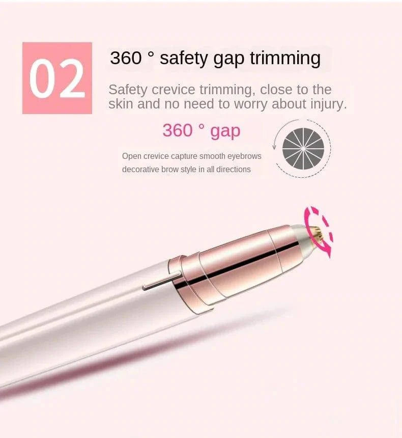 Electric eyebrow trimming tool designed for precision grooming and neat eyebrow shaping.