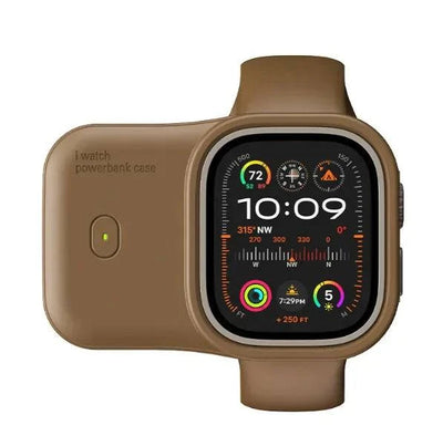 Ultra-portable charger with 1200mAh battery, wireless charging for Apple Watch, and durable silicone protection.