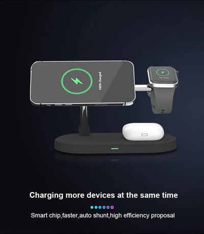 5-in-1 Magnetic Wireless Charging Stand (15W).
