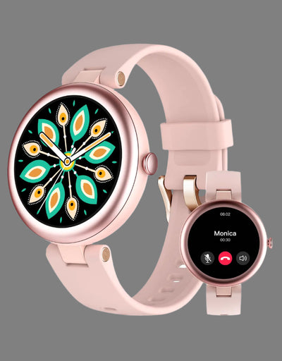 SHANG WING Women's Smart Watch - Slim Round Fitness Tracker with Heart Rate & Blood Oxygen Monitor, Waterproof, Compatible with iPhone/Android.