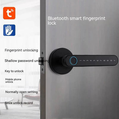 Fingerprint smart lock for effortless unlocking and enhanced security without punching in codes.