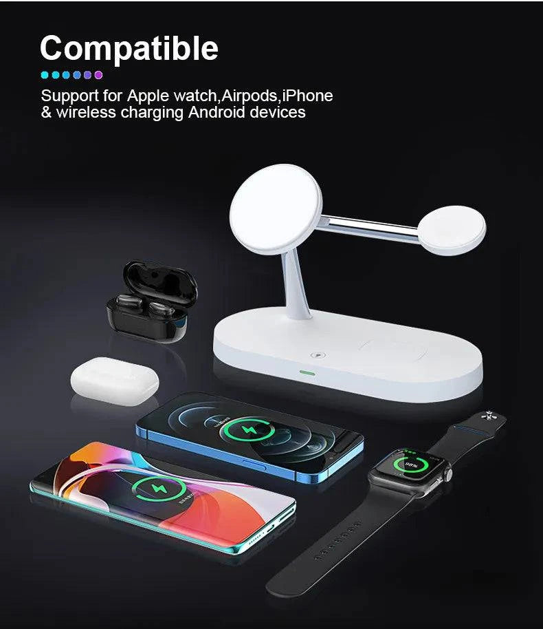 5-in-1 Magnetic Wireless Charging Stand (15W).