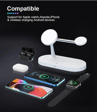 5-in-1 Magnetic Wireless Charging Stand (15W).