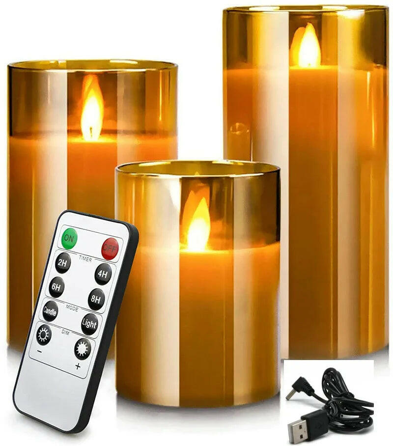 Illuminate your space with flameless candles for a safe and elegant ambiance.