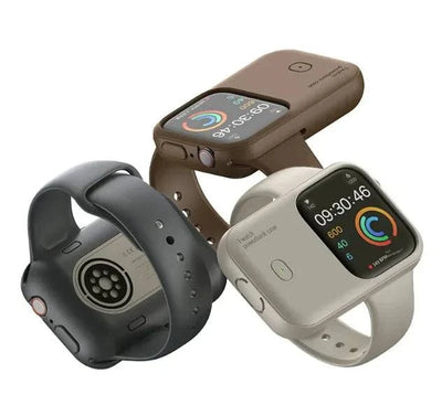 Ultra-portable charger with 1200mAh battery, wireless charging for Apple Watch, and durable silicone protection.