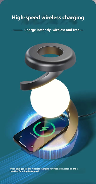 Swivel Moonlight with Charging Hub for Home Decor.