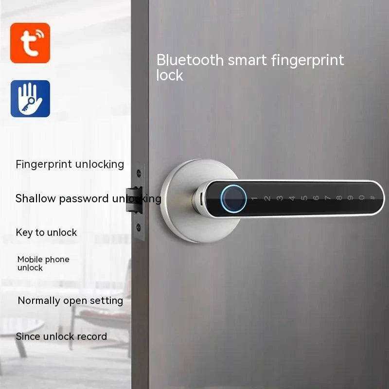 Fingerprint smart lock for effortless unlocking and enhanced security without punching in codes.