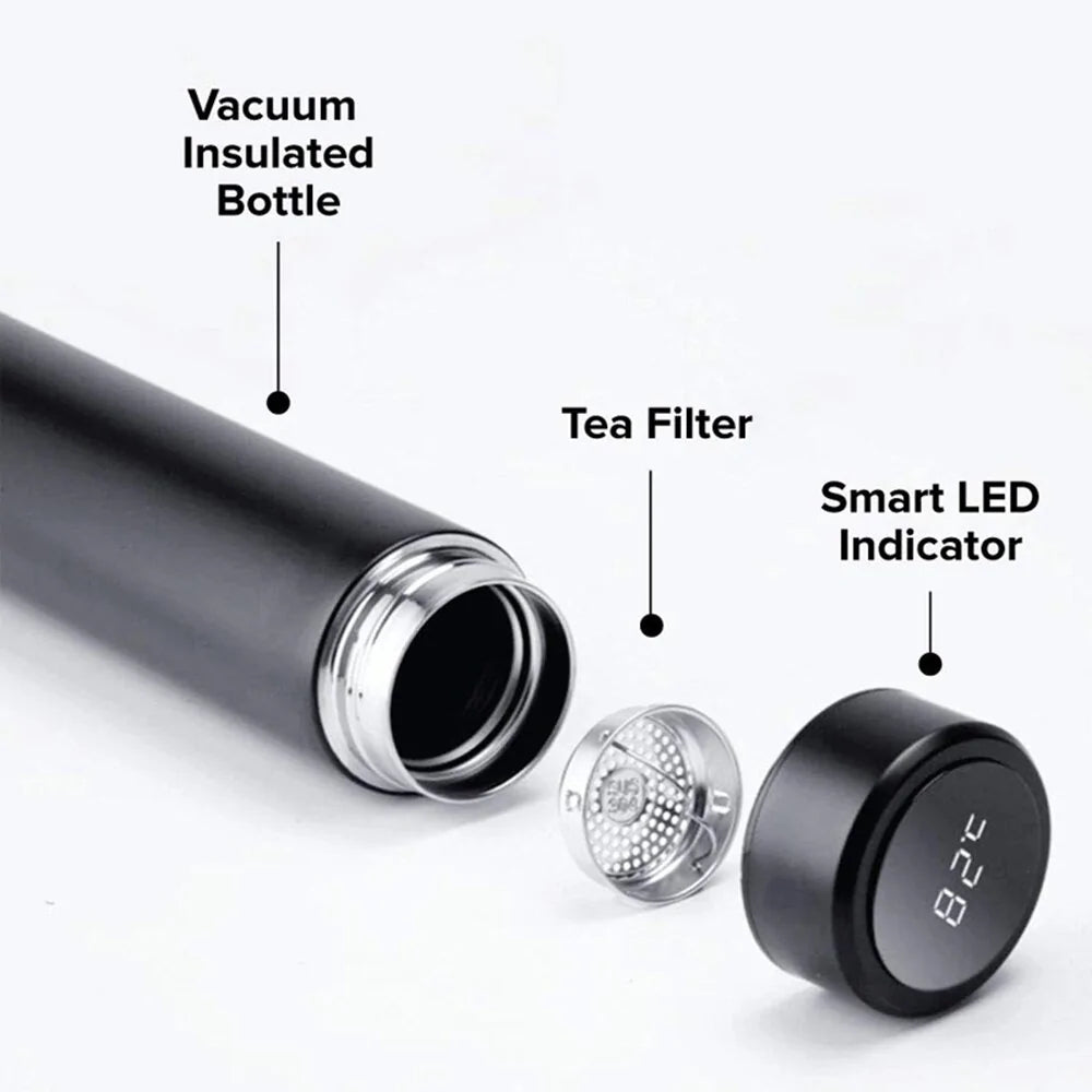 SmartTemp LED Thermos providing precision temperature insights for perfect drinking experience.