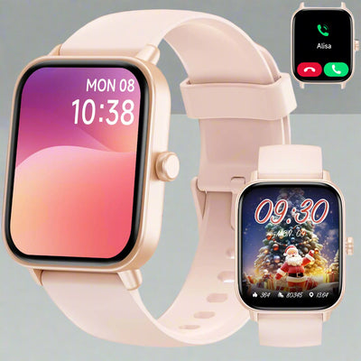 SmartWatch Pro: All-in-One Fitness Tracker & Smart Assistant for iPhone/Android - 1.8" Touch Screen, IP68 Waterproof, Heart Rate & Sleep Monitor, 110+ Sports Modes (Pink).