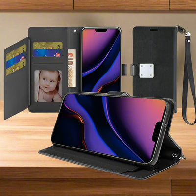 iPhone 11 PRO Wristlet Magnetic Wallet Cards Case.