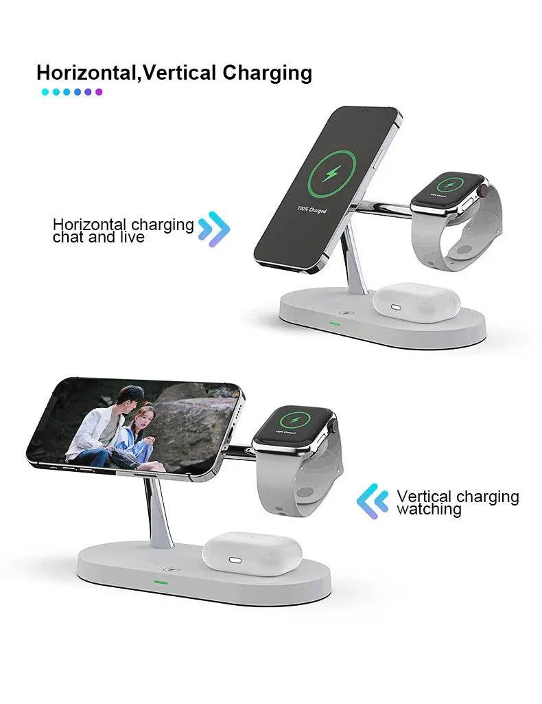 5-in-1 Magnetic Wireless Charging Stand (15W).
