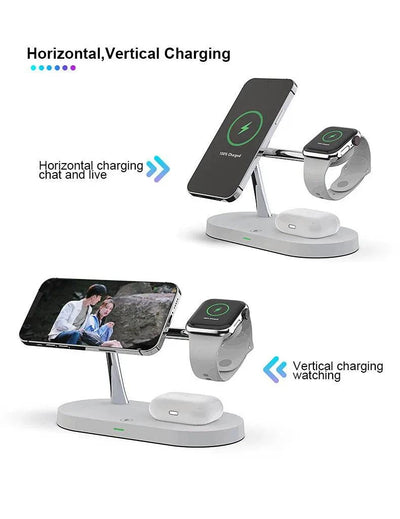 5-in-1 Magnetic Wireless Charging Stand (15W).