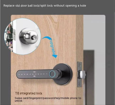 Fingerprint smart lock for effortless unlocking and enhanced security without punching in codes.